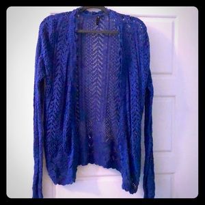 Lace blue cardigan